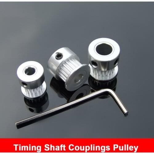 2GT Timing Shaft Coupling Drive Pulley Metal Aluminum Synchronous Belt Wheel 16-80 Teeth 5-14mm Inner Hole for Choice