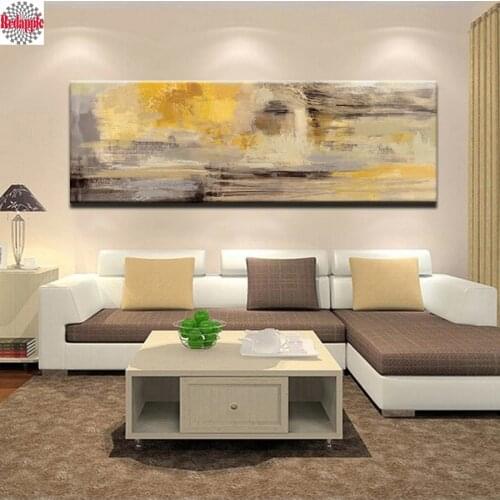 5D DIY Diamond Painting Diamond Embroidery full mosaic Modern Abstract Golden Yellow Wall Art Picture For Living Room Home Decor