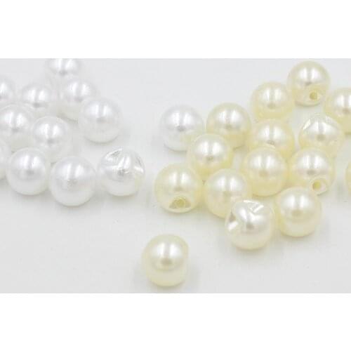 8,10,12mm Side Hole Imitation Pearls Round Acrylic Deads Button Beads Sewing Loose Beads For DIY Garment Accessories