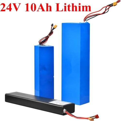 24v 10ah Lithium Electric Bike Battery 24v 10ah Battery Pack Li-ion for Bicycle 24v 350w E Bike 250w Motor with 20A BMS Charger