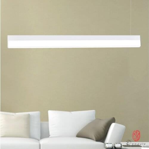 Acrylic LED Modern Office Hanging Lights Contemporary Aluminum Pendant Conference Room Super Market Exhibition Lighting Dynasty