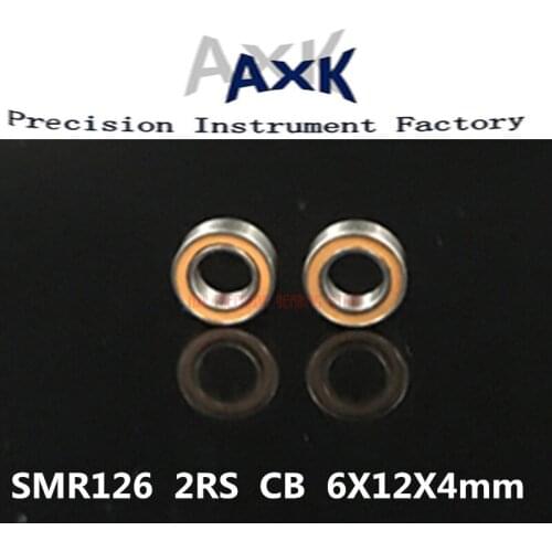 AXK SMR126 CB LD A7 SMR126 2RS CB stainless steel hybrid ceramic ball bearing ABEC7 6x12x4 mm SMR126 2OS fish reels bearings