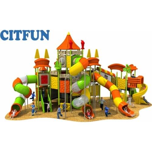 2018 New Style Big fun colorful Rotating slippery slide for Amusement Park, Childrens outdoor playground Equipment OP18H-017A