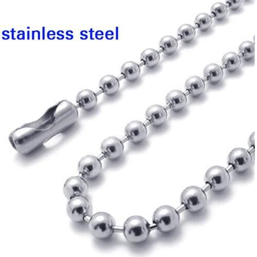 Stainless steel Jeans bead clothing/bag metal iron silver white bead chain tag chain /silver/gold round bead chain spot supply