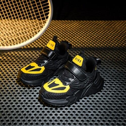 Kids Sport Shoes Hook Loop Infant Boys Girl Running Shoes Anti Slip Outdoor Casual Shoes Fashion Kids Trainers Sneakers