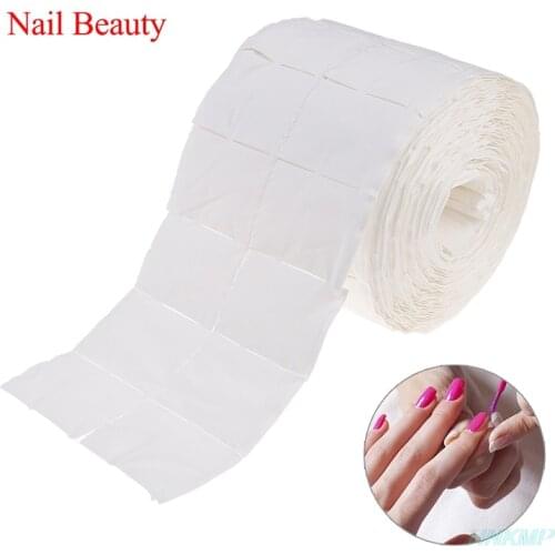 Hot 500pcs Nail Wipe Pad White Nail Polish Gel Remover Wipes Nail Art Tips Manicure Cleaning Wipes Cotton Lint Pads Paper