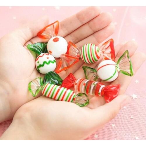 Simulation Colorful Glass Candy Model Ornament Home Decoration for Desktop Dollhouse Props Kid Pretend Play Game Toy Gifts
