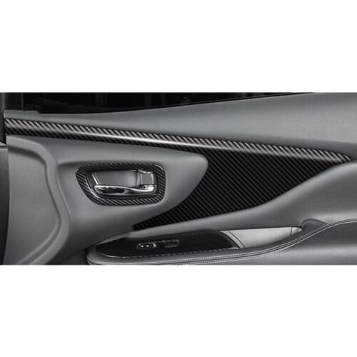 Carbon Inner door armrest decoration cover trim sticker for Nissan Murano 2015 2016 2017 2018 2019 Accessories