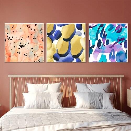 Creative Watercolor Abstract Pattern Canvas Painting Print Poster Wall Art Picture Living Room Bedroom Home Decor Free Shipping