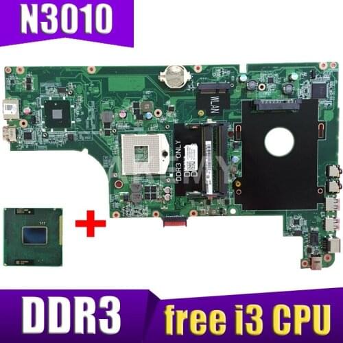 Akemy For DELL inspiron N3010 Laptop Motherboard HM57 DDR3 free core i3 CPU CN-0Y5C30 0Y5C30 Y5C30 DA0UM7MB6E0