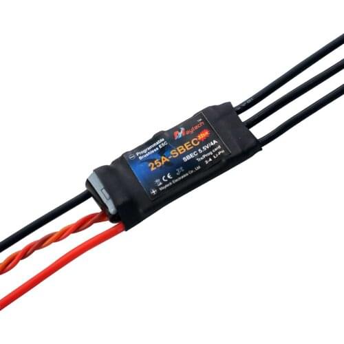 Maytech Rc Helicopter Spare Parts 25A Remote Control Airplane Speed Controller For Dc Motor