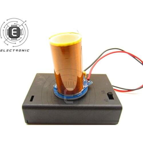 DC4.5V Miniature Tesla Coil Without Arc Type DIY Space Lighting With Three AA battery box DIY Parts/Fully Assembled