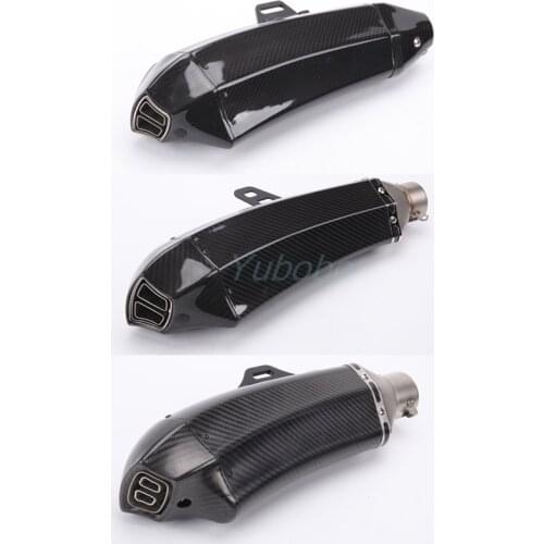 Modify Universal Motorcycle Cobra Exhaust Pipe MT09 Tmax 530 Z900 Z800 R3 R6 Carbon Fiber Muffler System Slip on Silencer Escape