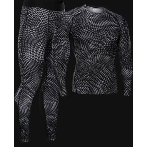 Mens suit Plus size underwear jogging base layer Fitness T-shirt leggings Quick-drying muscle shirt Compression Sportswear 4xl