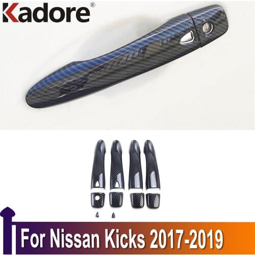 For Nissan Kicks 2017 2018 2019 ABS Chrome Side Door Handle Cover Trim Car Styling Auto Exterior Accessories