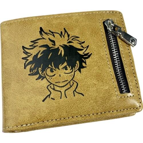 PU New Wallet Anime My Hero Academia Casual Mens Leather Note Compartment Zipper Poucht Photo Credit Coin Holder Purses