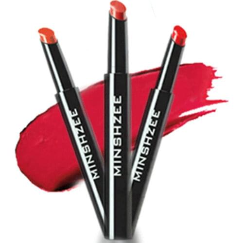 Single Matte Lipstick 9 Colors Thin Tube Keeps Moisture Long-lasting Easy To Color Moisturizer Waterproof Nonstick Cup Lipstick