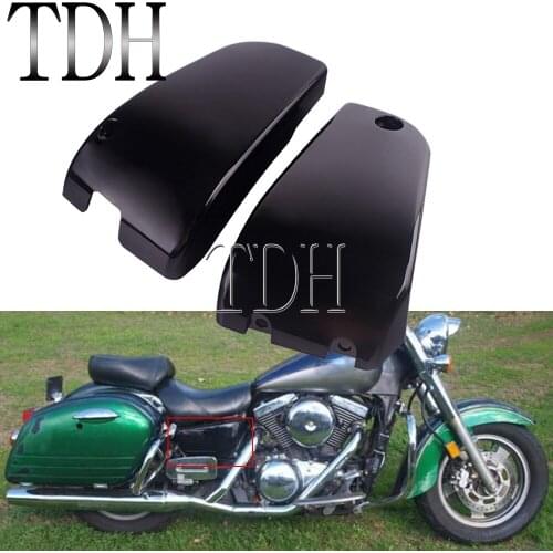 Plastic Black Motorcycle Side Battery Cover Guard For Kawasaki Vulcan VN1500 Classic Nomad Left Right Fairing Protector Cap