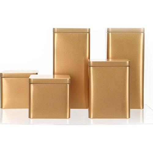 Star Packaging Plastic Lid Food Grade Square Tea Tin Can Tea Container