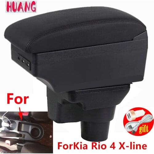 For Kia Rio 4 armrest box ForKia Rio 4 X-line 2016-2020 universal car center console modification accessories with USB