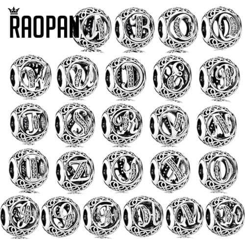 Raopan 25 logo charms charm 925 silver DIY bracelet charms for jewelry making suitable for gifts