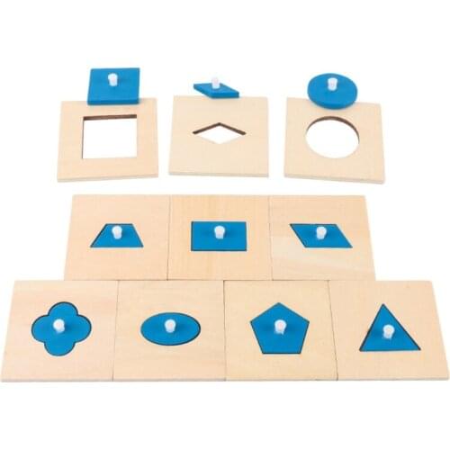 T5EC Cognition Toy Blocks Wood Geometry Insets Decompression Preschool Toys Strengthen Attention Educational Games for Kids