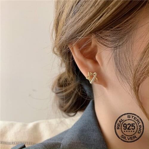 S925 Silver Needle Star Earrings For Women Rhinestone High Quality New Hot Sale Female Party Mothers Day Gifts Jewelry INEFFA