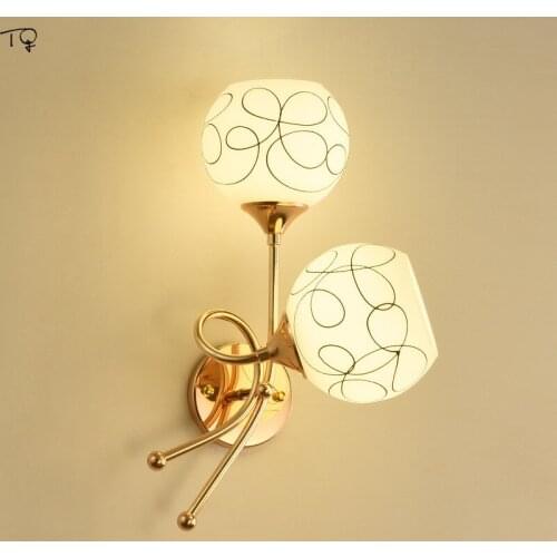 Modern Simple Warm Black Gold Indoor Wall Lamp Chrome Bedroom Bedside Lamp Living Room Background Corridor Wall Lights for Home