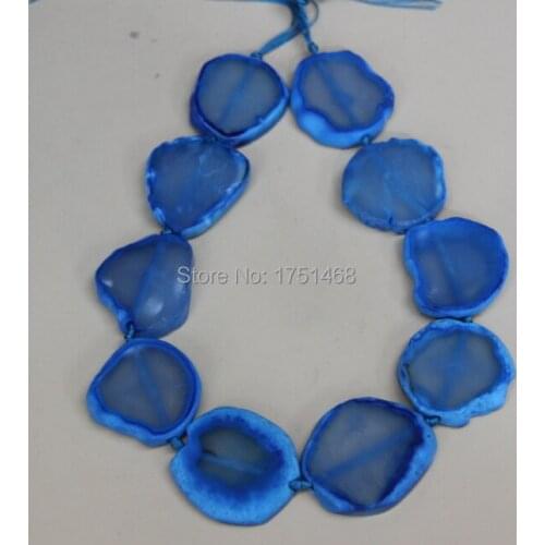 Dinner Jewelry, Large Stone Druzy Faceted Stone Beads, Blue Gems statement Bead Pendant Necklace for 2015