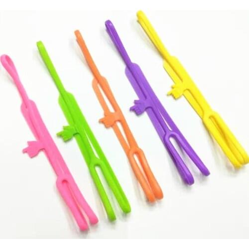 1pc Silicone Finger Style Bookmark Students Notebook Fixing Tie Rope Decor Strap Stationery School Supplies