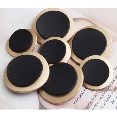 10PCs High-End Metal Circle Double Button Fashion Coat Trench Coat Suit Button Boutique All-Match Decorative Buckle