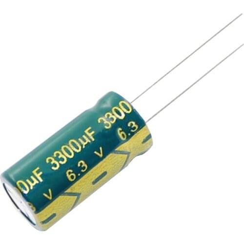 6.3v3300UF volume 10x20mm High frequency and low resistance 6.3v3300UF 20pcs