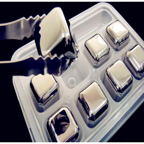 2016 Stainless Steel Whisky Stones Ice Cubes Glacier Cooler Stone Whiskey Rocks