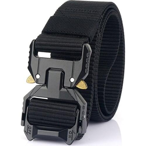 2021 Men' Tactical Belt Hard Alloy Quickly Unlock Pluggable Buckle 1200D Nylon Military Army Belt Tactical Equipment