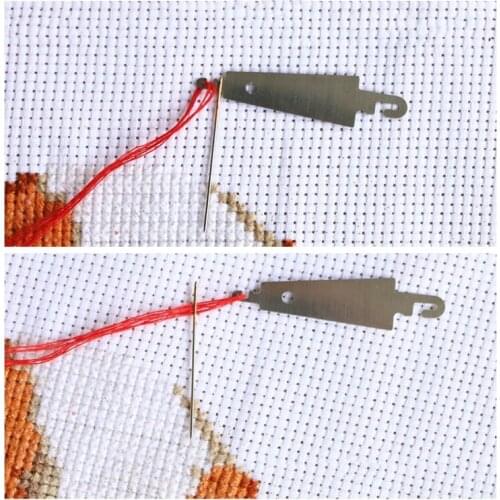 5pcs 10 pcs Stainless Steel Cross-Stitch Threading Hook Needle Threader Stitch DIY Sewing Tool Craft Sewing Machine Accessories