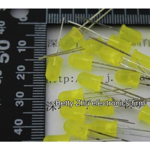 50PCS/LOT 5MM bright LED light-emitting diode yellow shell round head