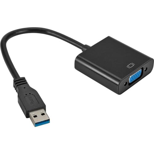 USB 3.0 to VGA Video Display Adapter 1080P Multi-Display External Converter Cable for Laptop PC Monitor Projector Windows 7/8