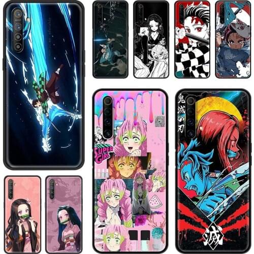 Phone Case For Realme 8 Pro V15 V13 C25 C21 C20 C15 XT GT Neo 7 6 5 X50 X7 Q2 Cover Demon Slayer Kimetsu Anime