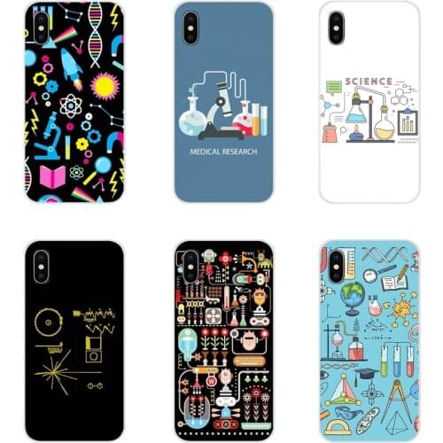 Accessories Skin Cover For Xiaomi Mi4 Mi5 Mi5S Mi6 Mi A1 A2 5X 6X 8 9 Lite SE Pro Mi Max Mix 2 3 2S Pattern Science Studies Icon