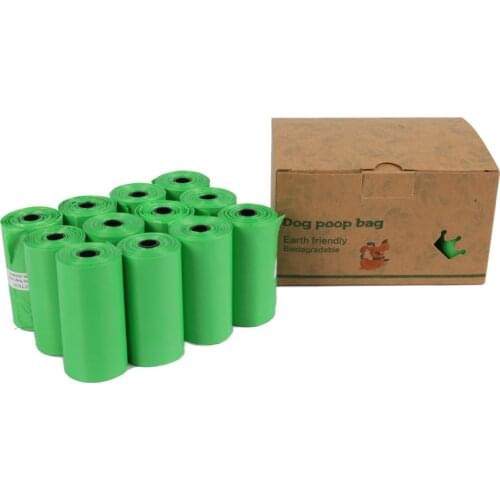 Biodegradable Dog Poop Bags Extra Thick and Strong Poop Bags for Dogs Guaranteed Leak-Proof 15 Doggy Bags Per Roll 12roll180pcs