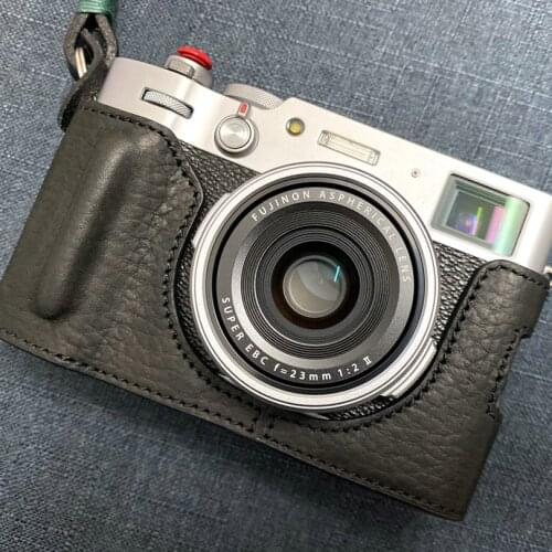 High Quality Handmade Genuine Leather Half Case Bag CAMERA Cover for FUJIFILM X100V