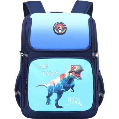 Children Orthopedic Waterproof School Bags New Girls Boys Cartoon Dinosaur Bagpack Kids Open Space High Capacity School Backpack