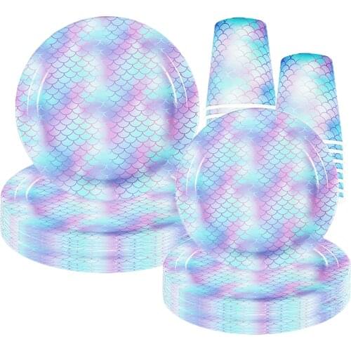 FENGRISE little Mermaid Party Gift Candy Boxes Mermaid Birthday Party Decor Kids Birthday Party Supplies 1 year Birthday Decor