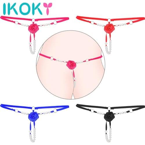 IKOKY Open Crotch Women Sexy Lingerie Sex Toys for Women Briefs G-string Underpants Sexy Panties Exotic Apparel Erotics