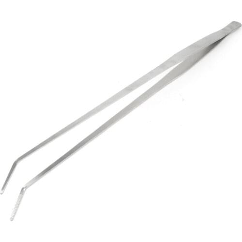 HLZS-18.9" Long Stainless Steel Curved Tweezer for Fish Tank Plants