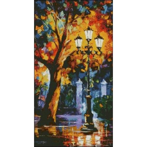 14/11/22/25/28/18/16CT Free delivery counted cross stitch kit street lamp light, road lamp 14 count