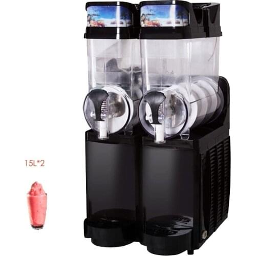 Commercial Slush Machine Double Tank 15L*2 Ice Slusher Slush Granita Machine Ice Cream Snow Melting Machine Smoothie Maker
