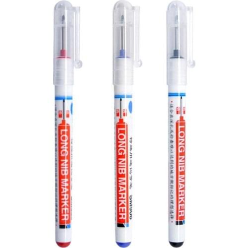 Long Head Bathroom Woodworking Decoration Multi-purpose Deep Hole Marker Pens