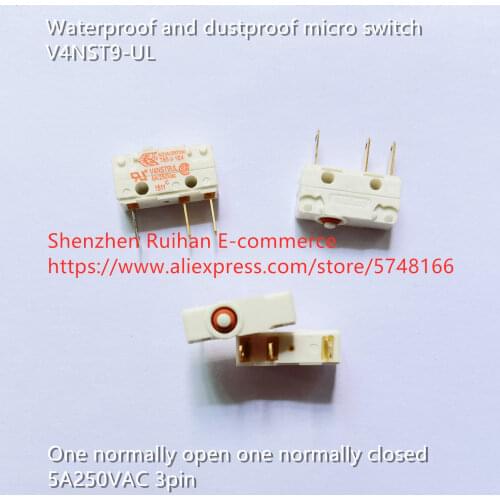 Original new 100% waterproof and dustproof micro switch V4NST9-UL one normally open one normally closed 5A250VAC 3pin