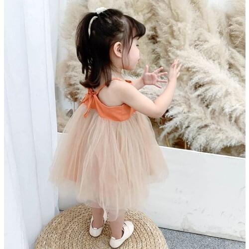1-6 Years Old Summer Suspender Dress For Baby Girls Princess Children Robe Fille Vestidos De Festa